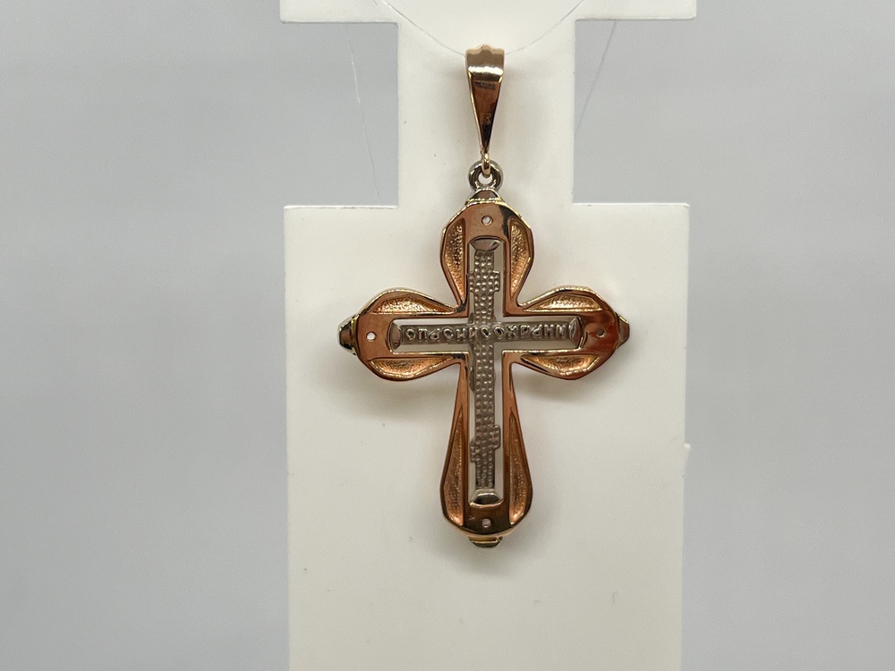 ПОДВЕСКА КРЕСТ с камнями (Au 585)