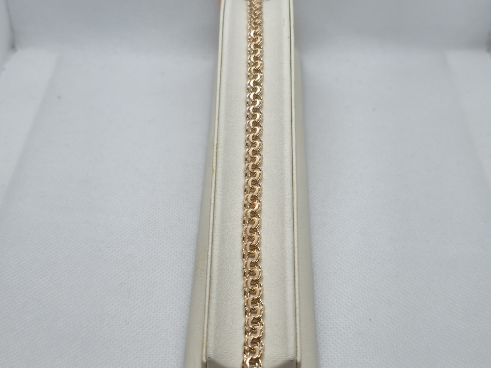 БЛБ585 БРАСЛЕТ ПОЛНОВЕСНЫЙ Бисмарк (Au 585)