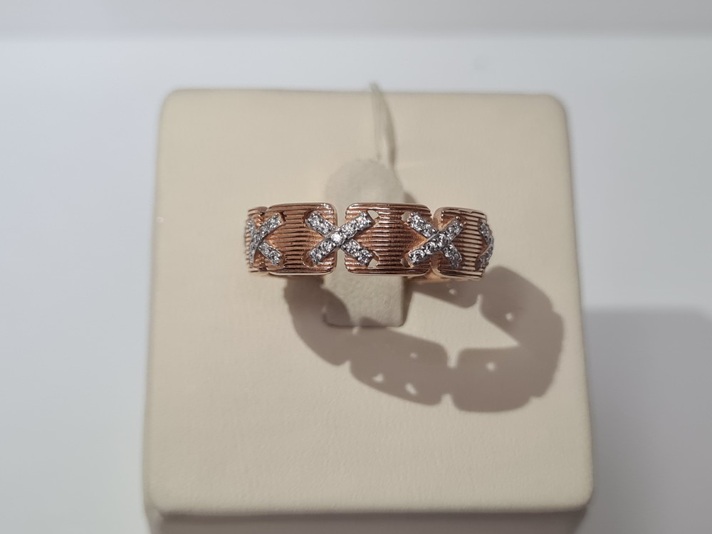 КОЛЬЦО С КАМНЯМИ (Au 585)