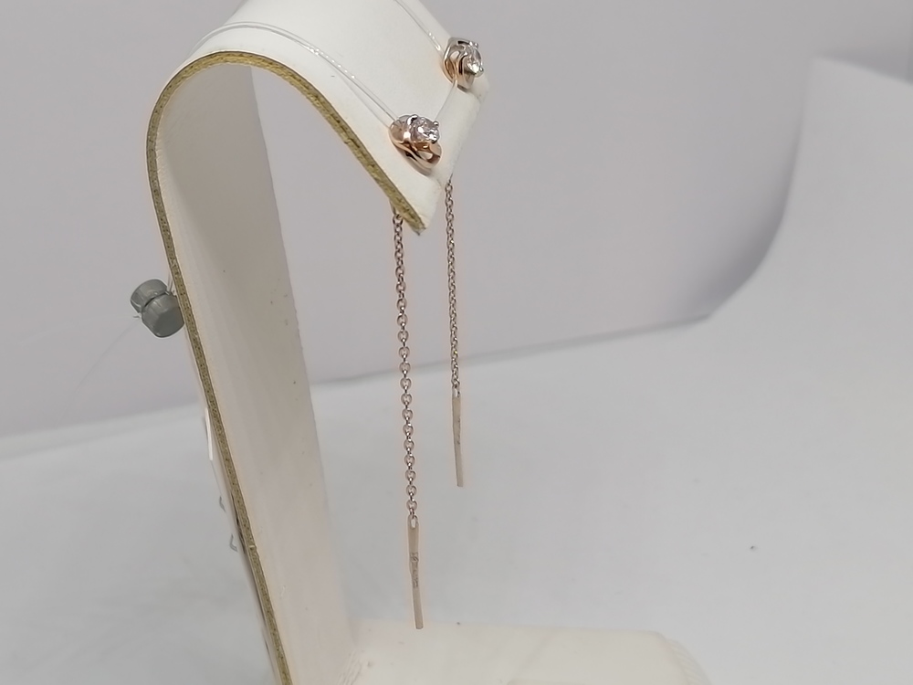 СЕРЬГИ С КАМНЕМ (Au 585)