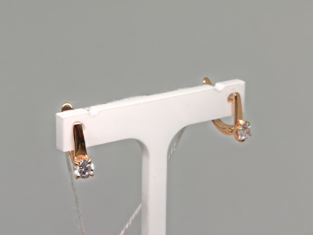 СЕРЬГИ С КАМНЕМ (Au 585)