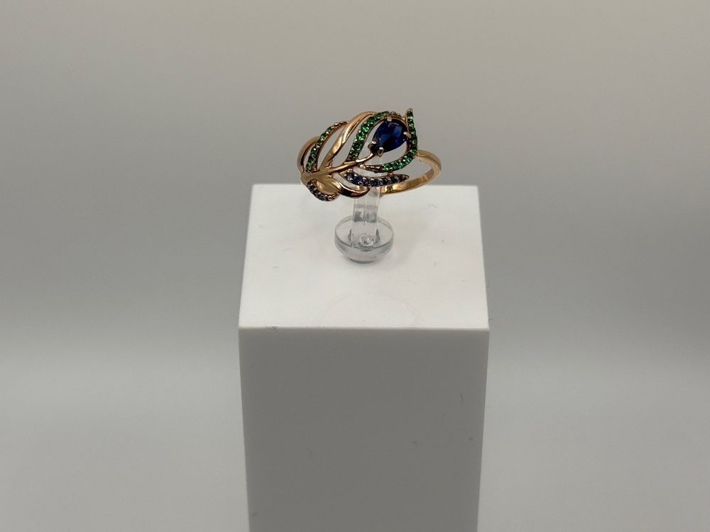 КОЛКМИ585 КОЛЬЦО С КАМНЯМИ (Au 585)