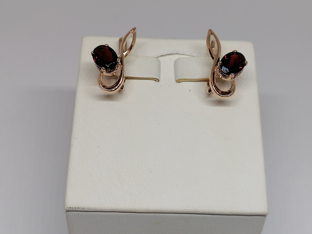 СЕРЬГИ С КАМНЕМ (Au 585)