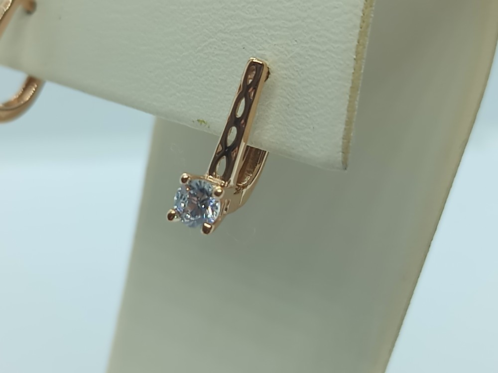 СЕРЬГИ С КАМНЕМ (Au 585)