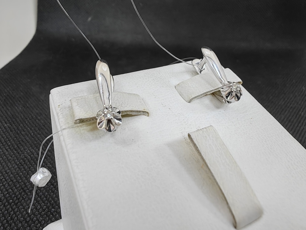 СЕРЬГИ БРИЛЛИАНТ (Ag 925)