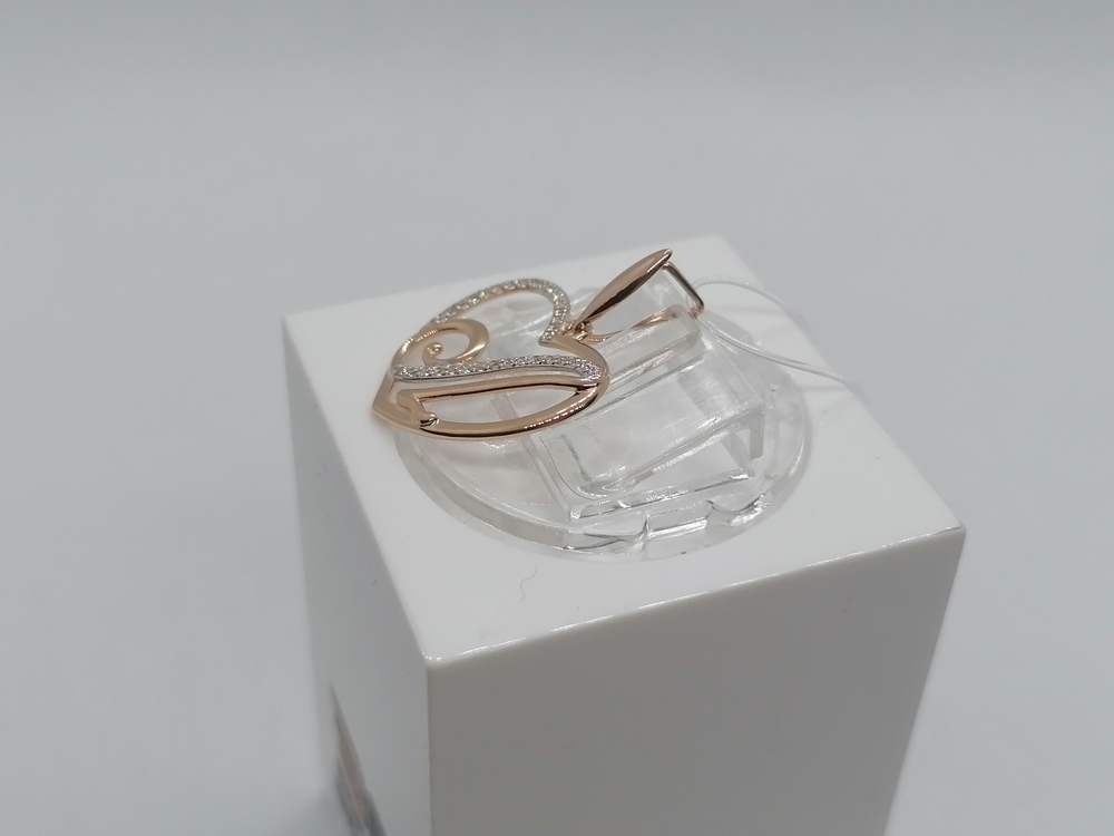 ПОДВЕСКА БУКВА Л с камнями (Au 585)