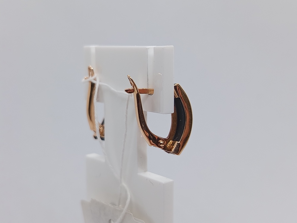 02231К СЕРЬГИ КАУЧУК (Au 585)