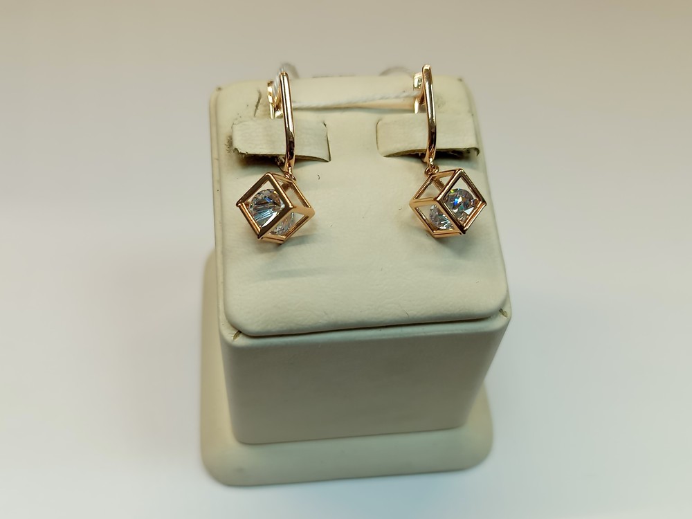 СЕРЬГИ С КАМНЕМ (Au 585)