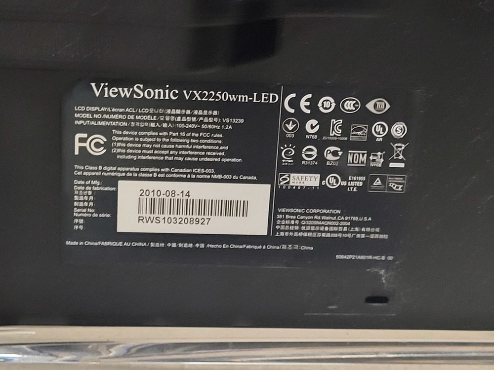 Монитор Viewsonic VX2250WM