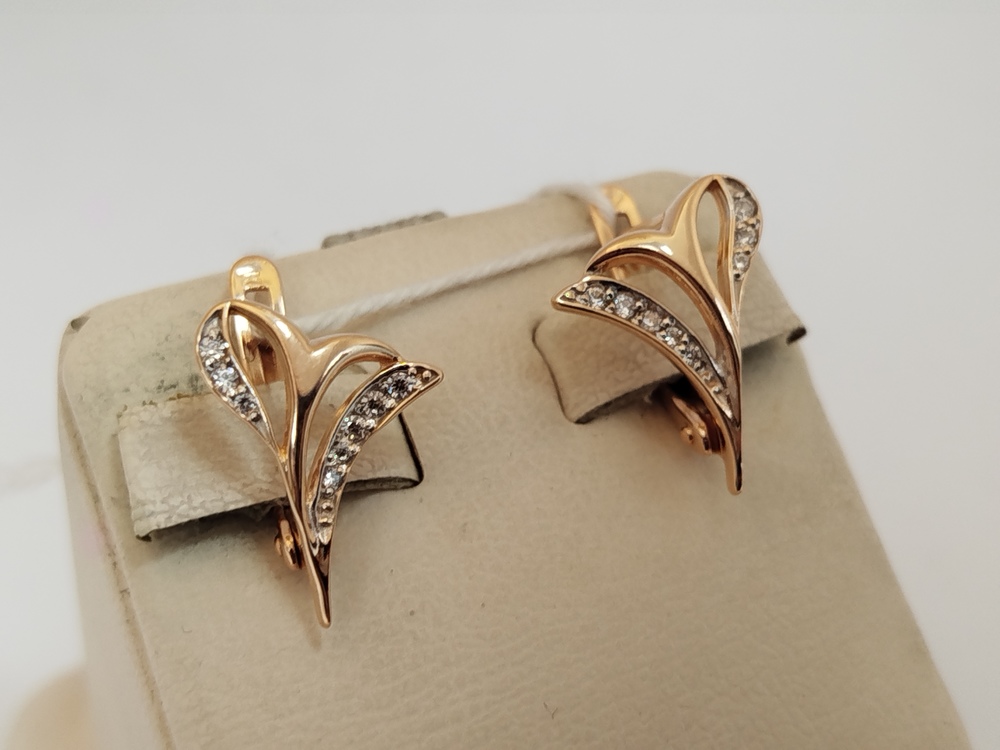 СКМИ585 СЕРЬГИ С КАМНЯМИ (Au 585)