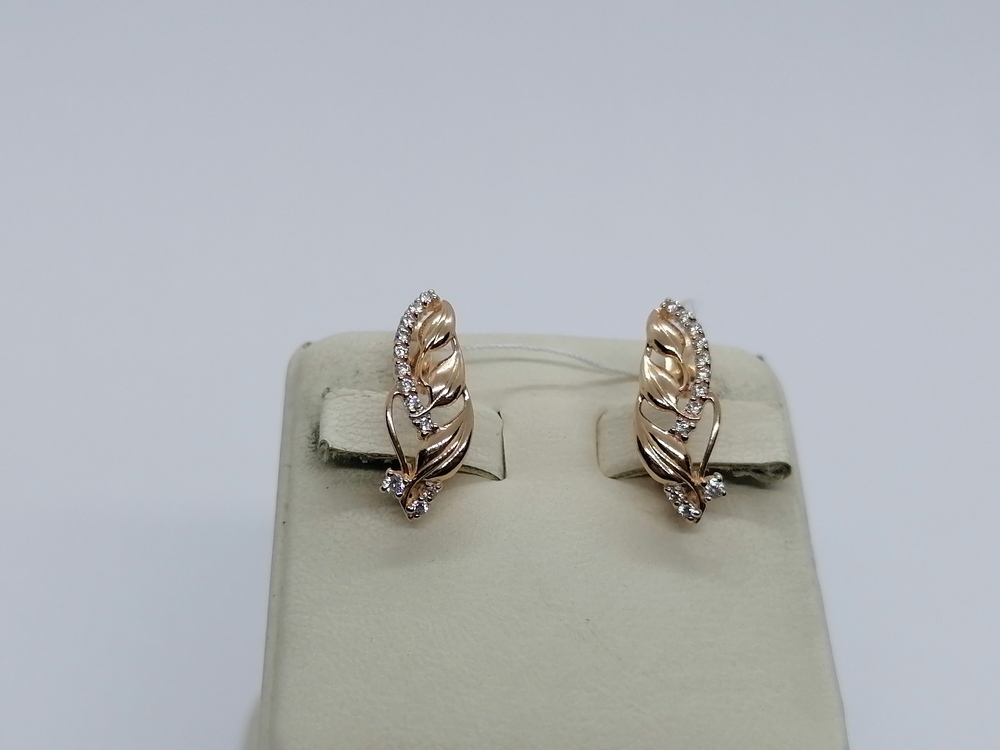 СКМИ585 СЕРЬГИ С КАМНЯМИ (Au 585)