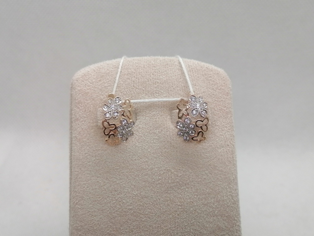 СКМИ585 СЕРЬГИ С КАМНЯМИ (Au 585)