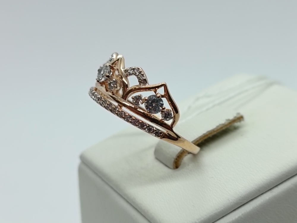 КОЛЬЦО С КАМНЯМИ (Au 585)