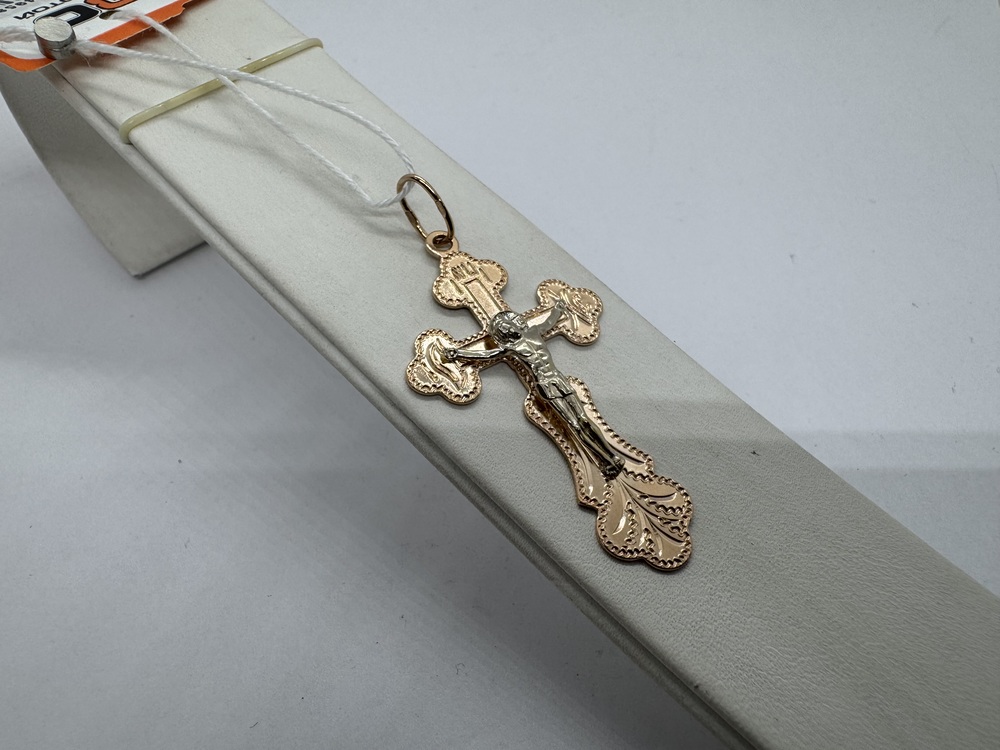ПОДВЕСКА КРЕСТ БЕЗ КАМНЯ (Au 585)