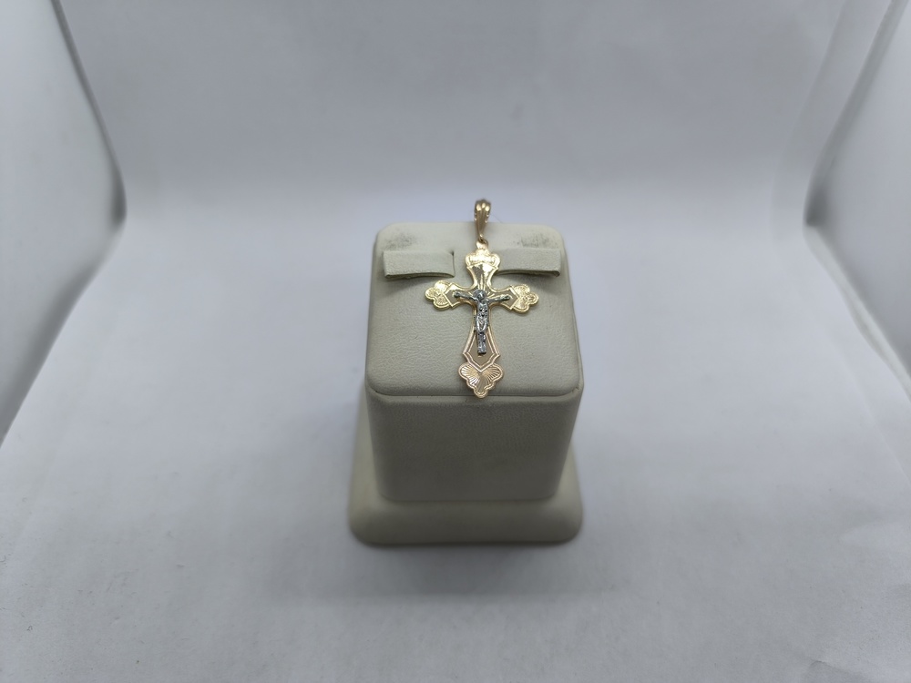 ПОДВЕСКА КРЕСТ без камня (Au 585)