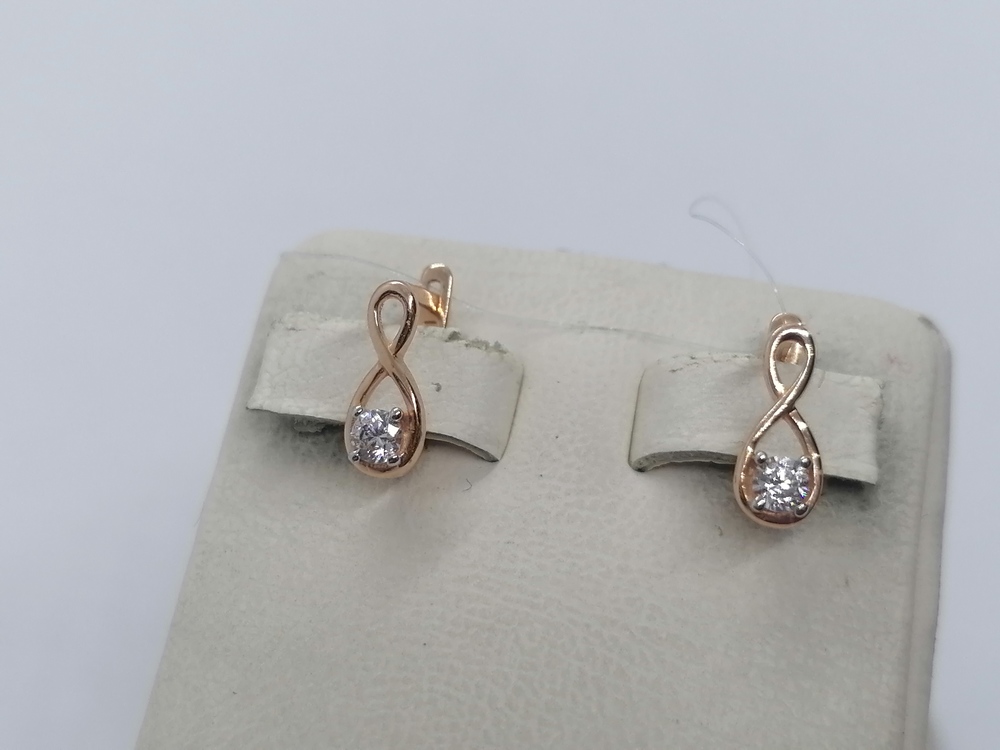 СЕРЬГИ С КАМНЕМ (Au 585)