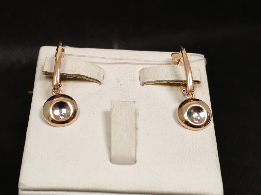 СЕРЬГИ С КАМНЕМ (Au 585)