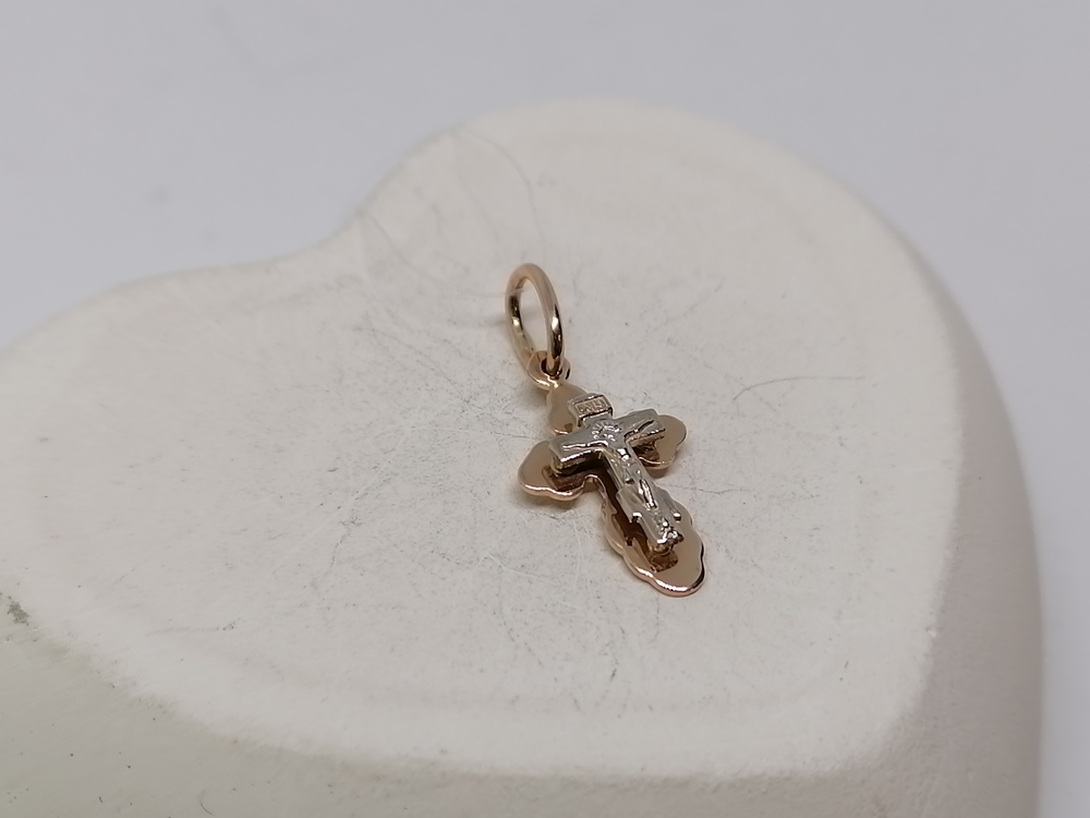 ПОДВЕСКА КРЕСТ без камня (Au 585)