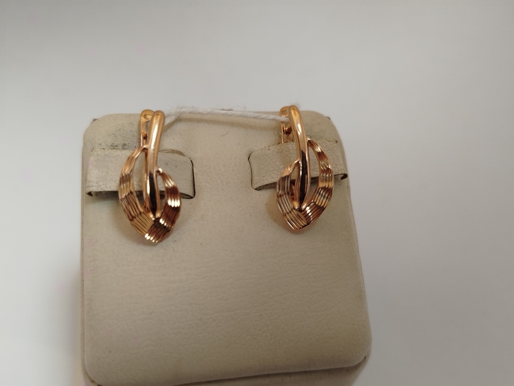 СБКМ585 СЕРЬГИ БЕЗ КАМНЯ (Au 585)