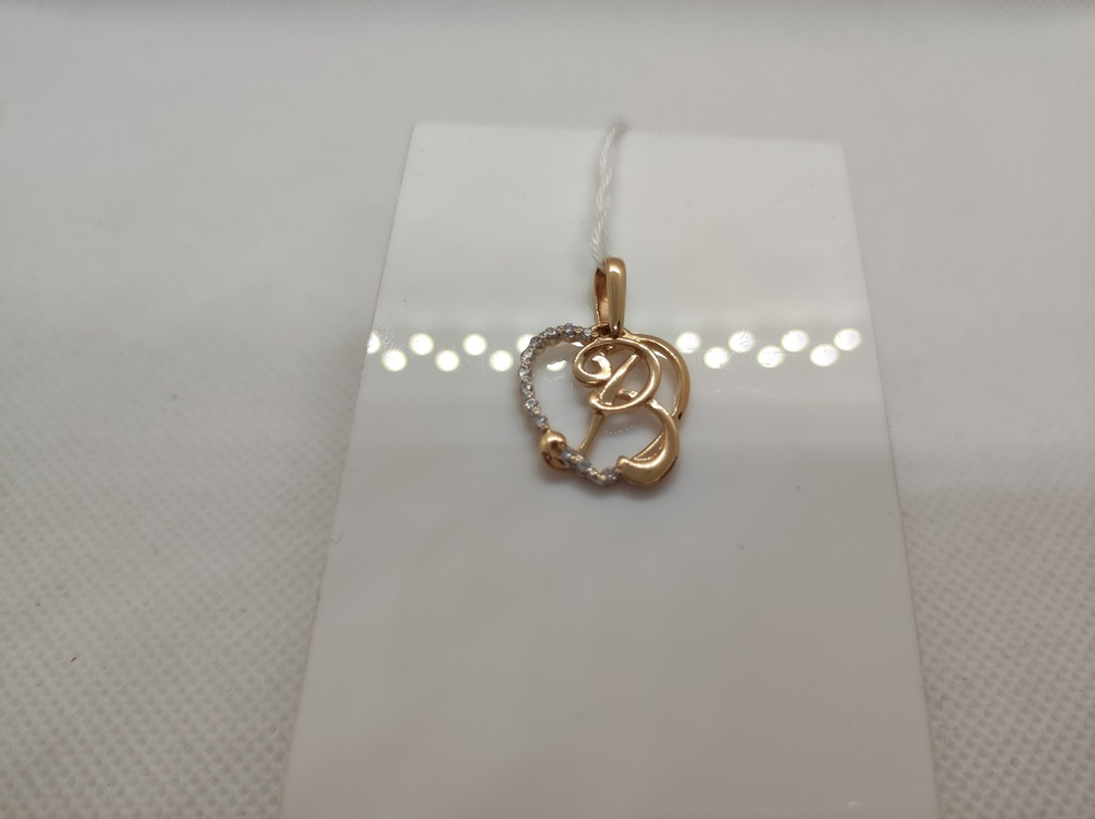 ПОДВЕСКА БУКВА В Au 585