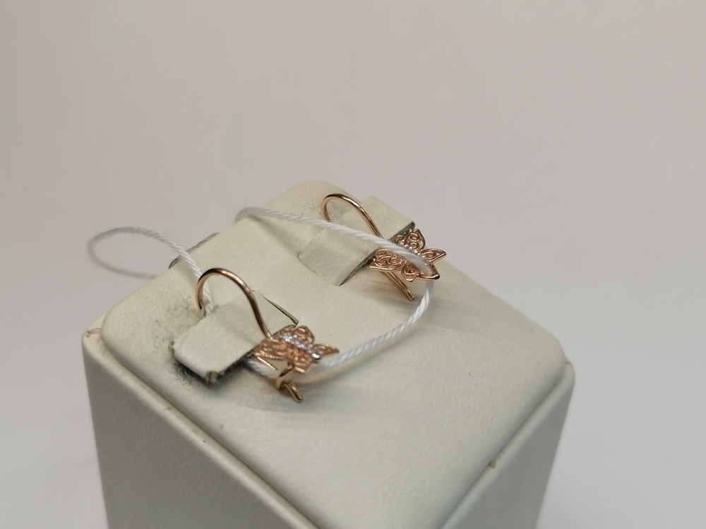 СКМИ585 СЕРЬГИ С КАМНЯМИ (Au 585)