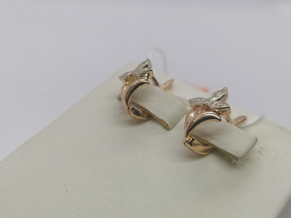 СКМИ585 СЕРЬГИ С КАМНЯМИ (Au 585)