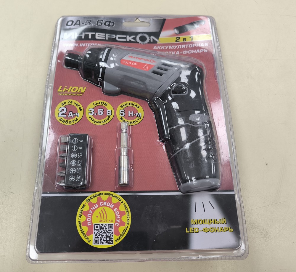 Отвертка электрическая Интерскол ОА-3.6Ф