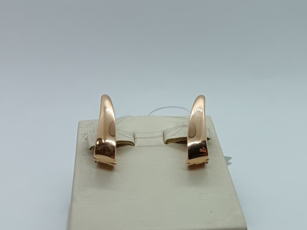 002972-1000 СЕРЬГИ БЕЗ КАМНЯ (Au 585)