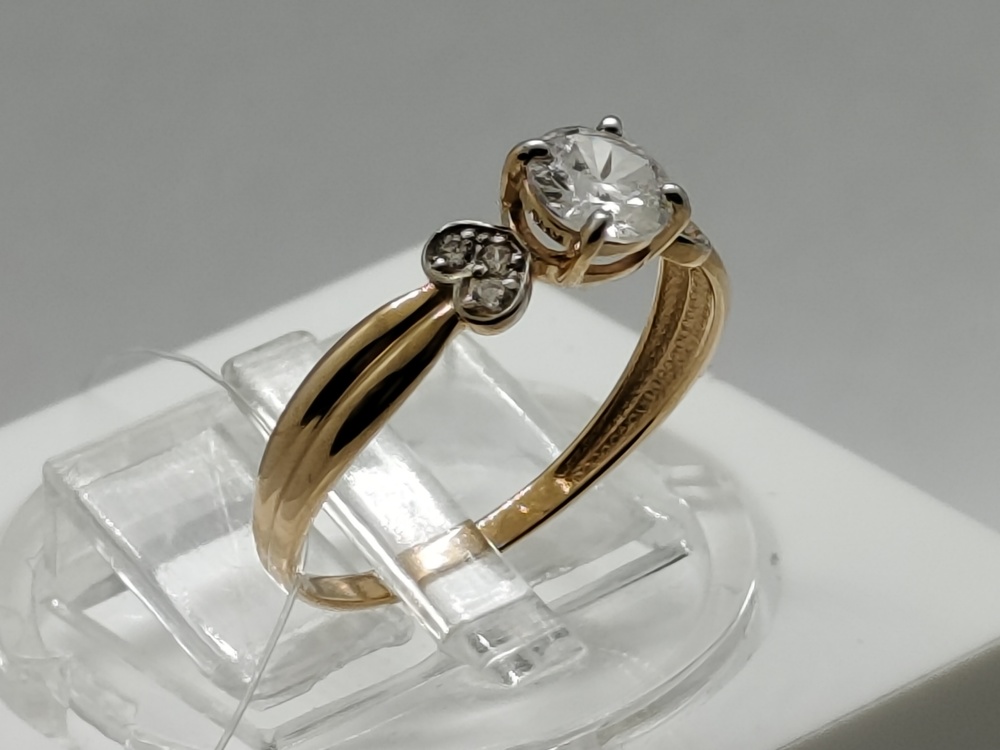 КОЛЬЦО С КАМНЯМИ (Au 585)