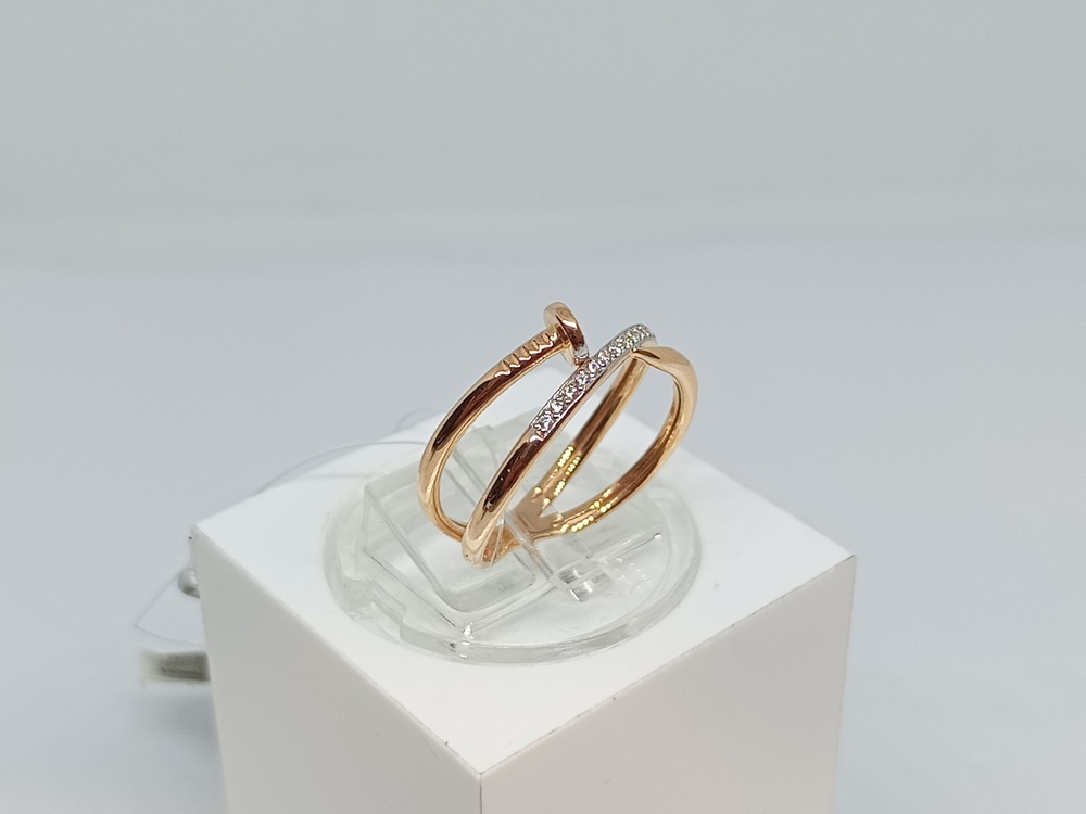 КОЛЬЦО С КАМНЯМИ (Au 585)