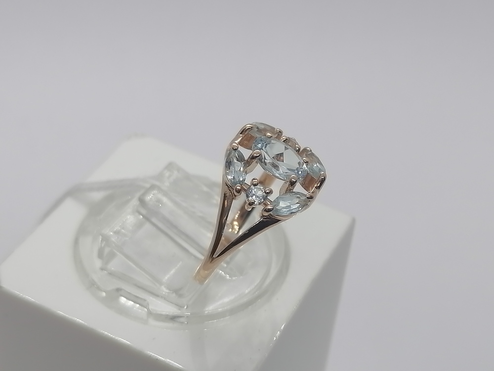 КОЛЬЦО С КАМНЯМИ (Au 585)