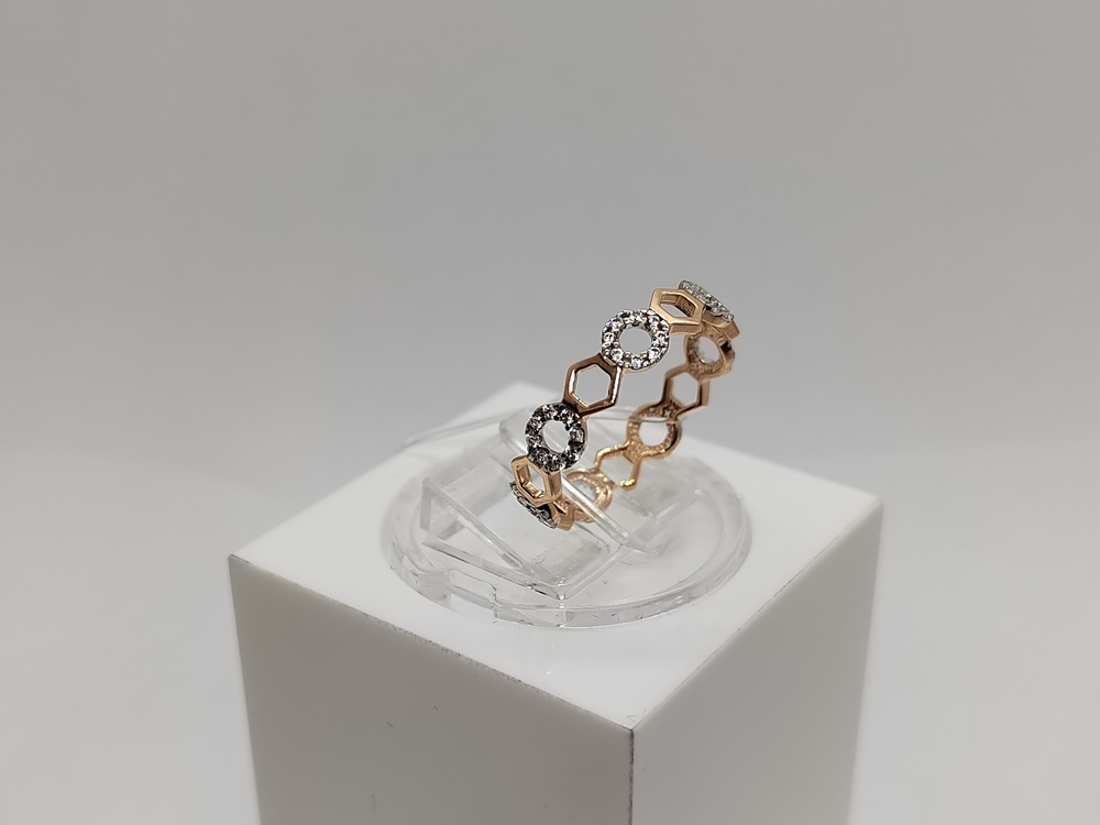 КОЛЬЦО С КАМНЯМИ (Au 585)