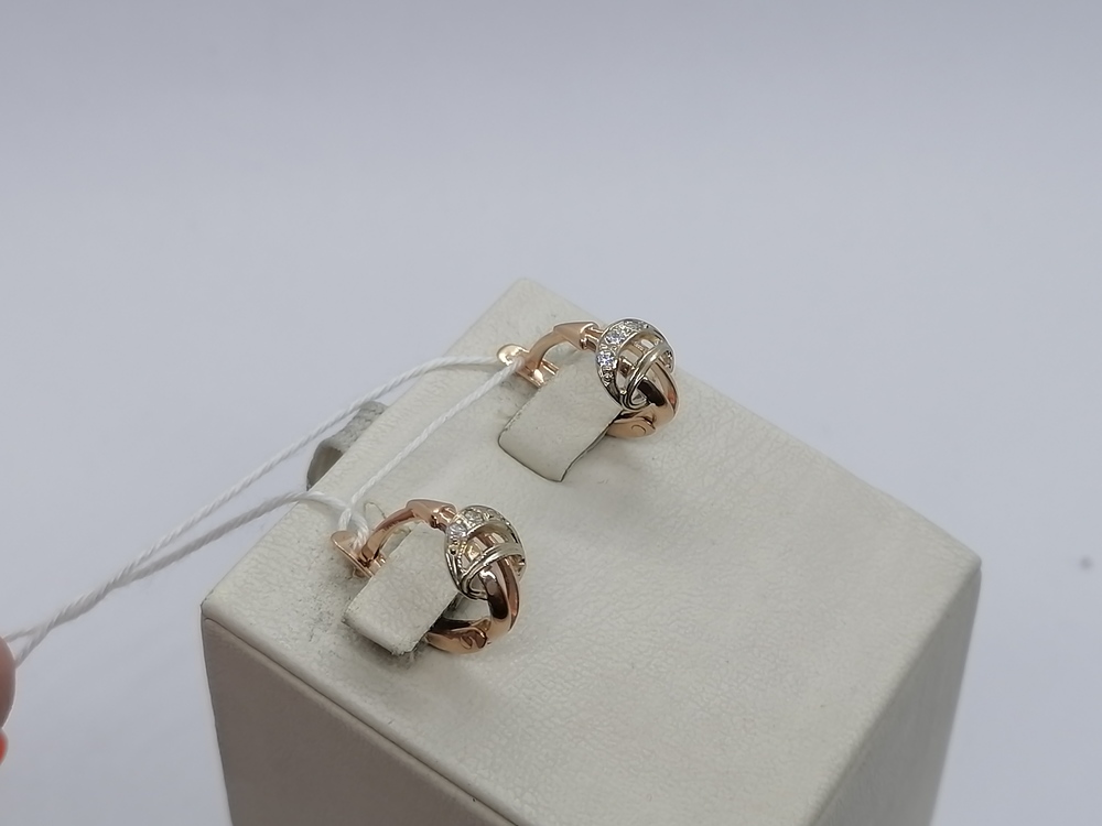 СКМИ585 СЕРЬГИ С КАМНЯМИ (Au 585)