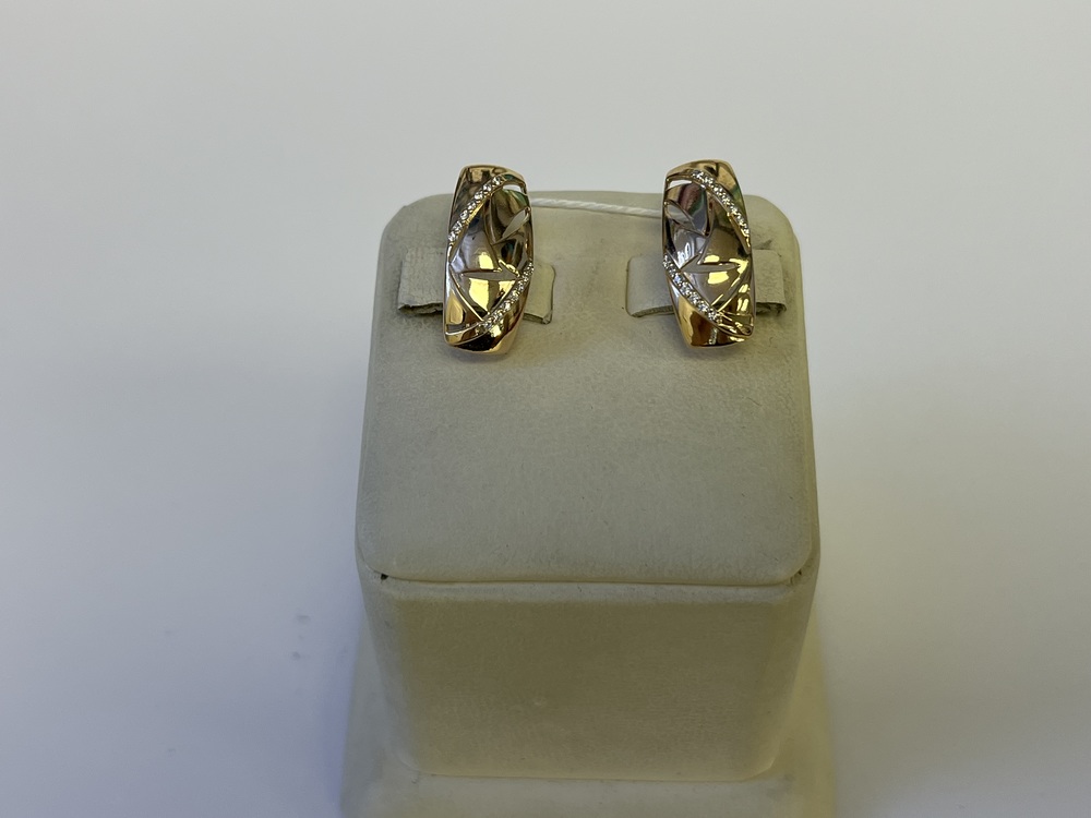 СКМИ585 СЕРЬГИ С КАМНЯМИ (Au 585)