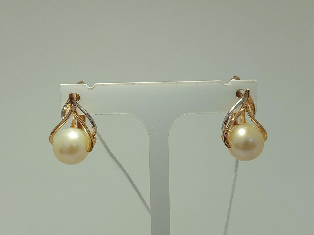 СКМ585 СЕРЬГИ С КАМНЕМ (Au 585)