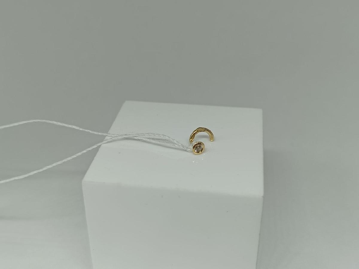 ПИРСИНГ В НОС с камнем (Au 585)