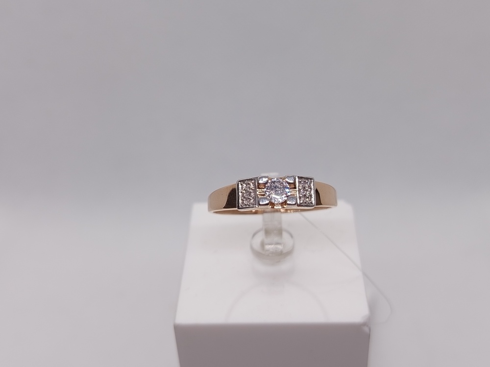 КОЛЬЦО С КАМНЯМИ (Au 585)