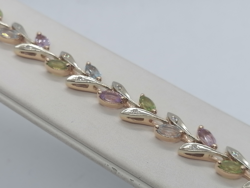 Б585 БРАСЛЕТ С КАМНЯМИ (Au 585)