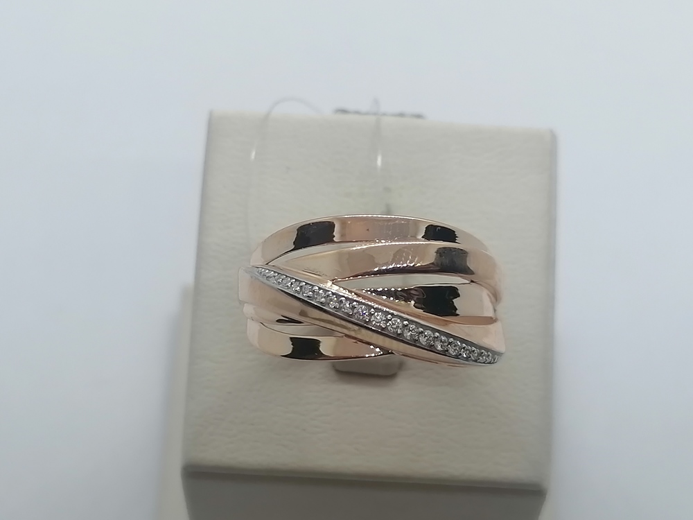 КОЛЬЦО С КАМНЯМИ (Au 585)