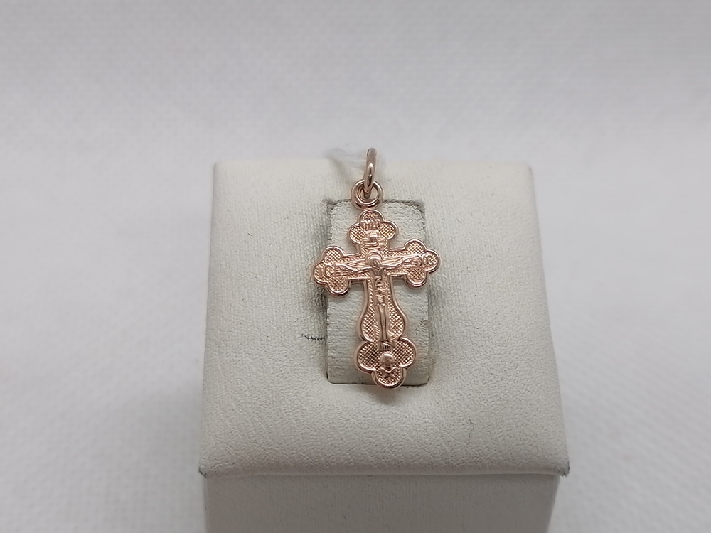 ПОДВЕСКА КРЕСТ БЕЗ КАМНЯ (Au 585)