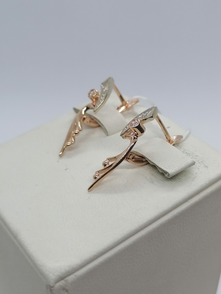 СКМИ585 СЕРЬГИ С КАМНЯМИ (Au 585)