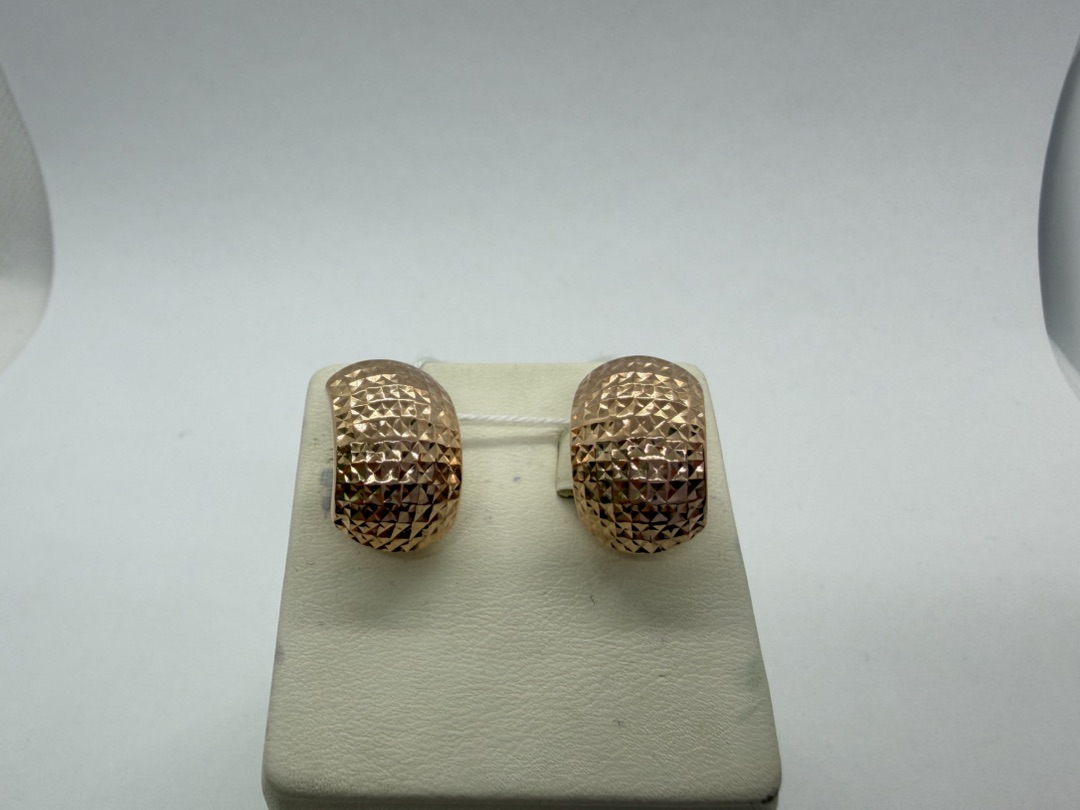 СБКМ585 СЕРЬГИ БЕЗ КАМНЯ (Au 585)