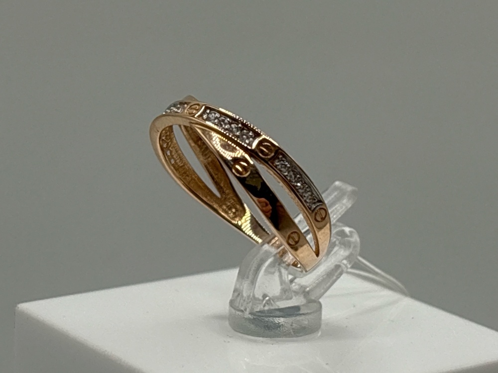 КОЛЬЦО С КАМНЯМИ (Au 585)