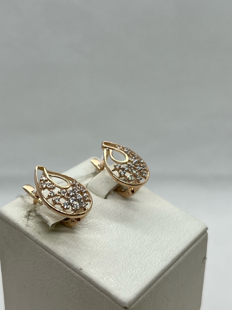 СКМИ585 СЕРЬГИ С КАМНЯМИ (Au 585)