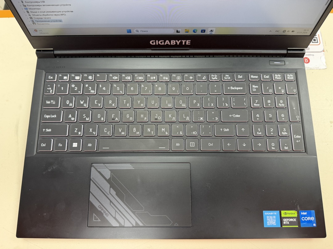 Ноутбук Gigabite G5 KF (KF-E3KZ313SH); Core i5-12500H, Geforce RTX 4060, 16 Гб, 512 GB, Нет