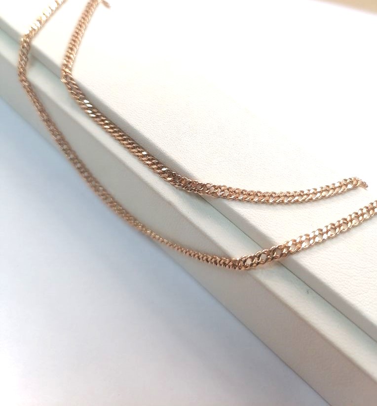 ЦПР2585 ЦЕПЬ ПУСТОТЕЛАЯ Ромб двойной (Au 585)