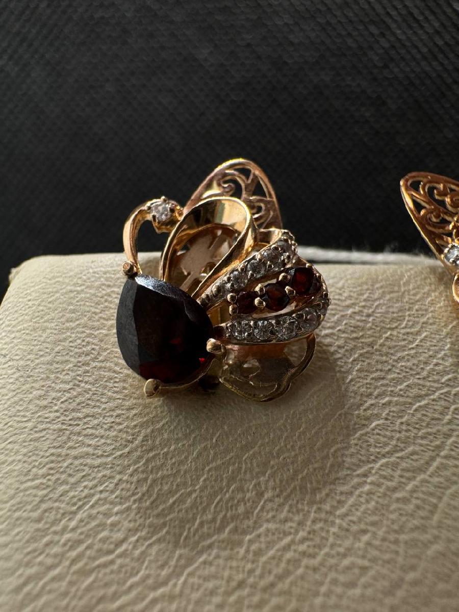 СКМИ585 СЕРЬГИ С КАМНЯМИ (Au 585)