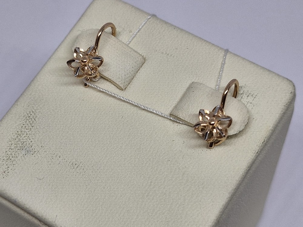 СБКМ585 СЕРЬГИ БЕЗ КАМНЯ (Au 585)