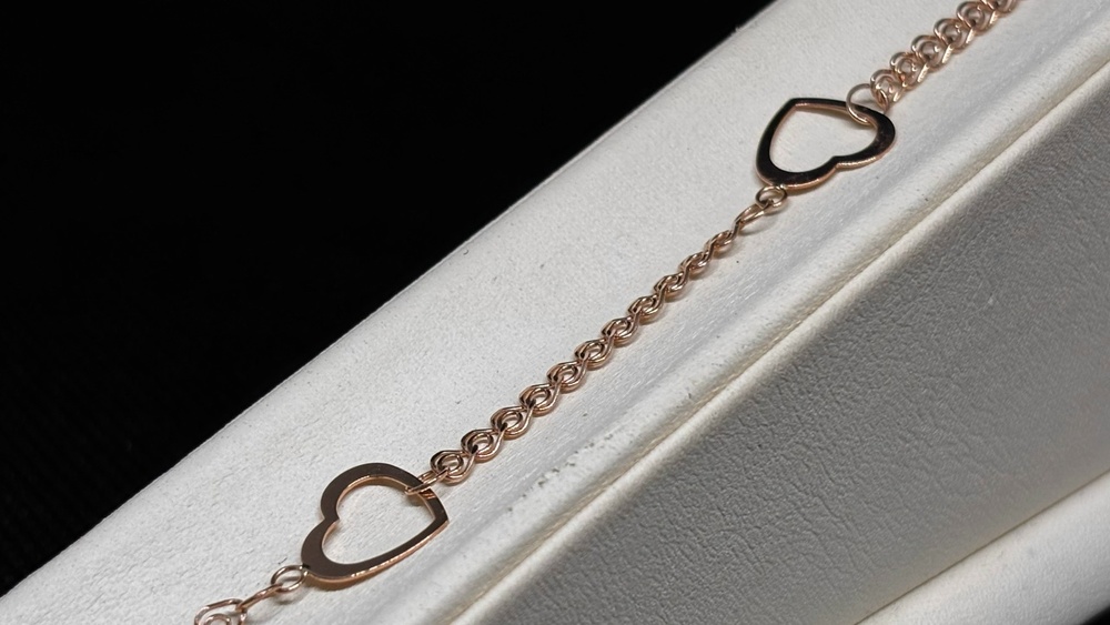 БРАСЛЕТ ПОЛНОВЕСНЫЙ Лав Au 585