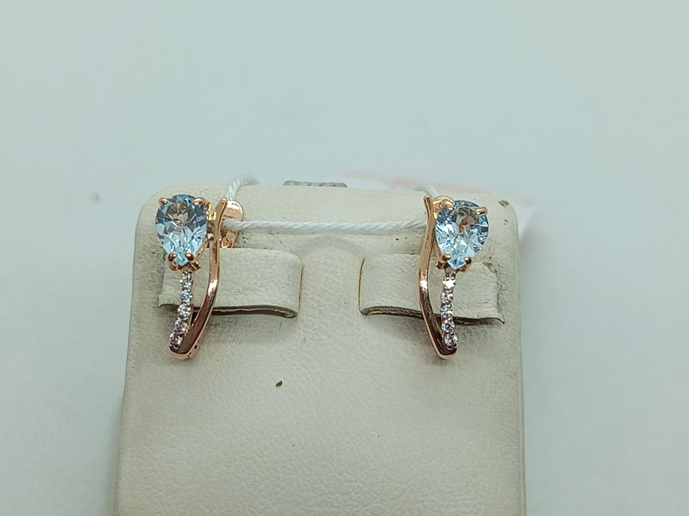 СКМИ585 СЕРЬГИ С КАМНЯМИ (Au 585)